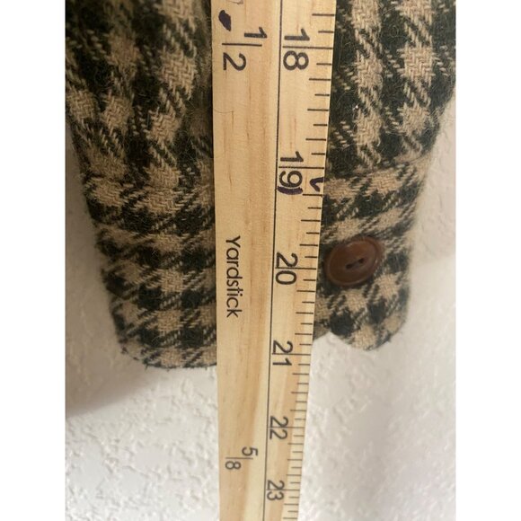 Abercrombie & Fitch Wool Blend Big Shirt Mens Size S Houndstooth Button Up Outdo - Picture 13 of 14